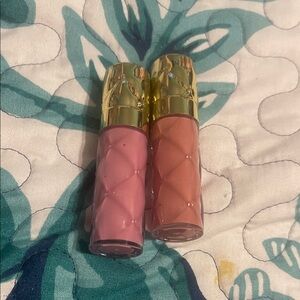 Pink and Nude Lip Gloss Set with Gold Caps